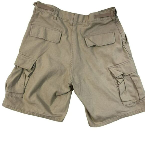 Propper Mens Cargo Shorts Beige Flat Front Pockets 100% Cotton Medium - Picture 3 of 14